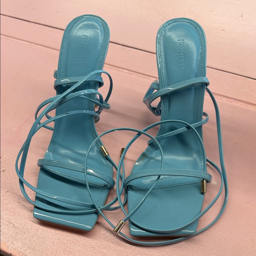 Forever 21 Blue Strappy Sandals